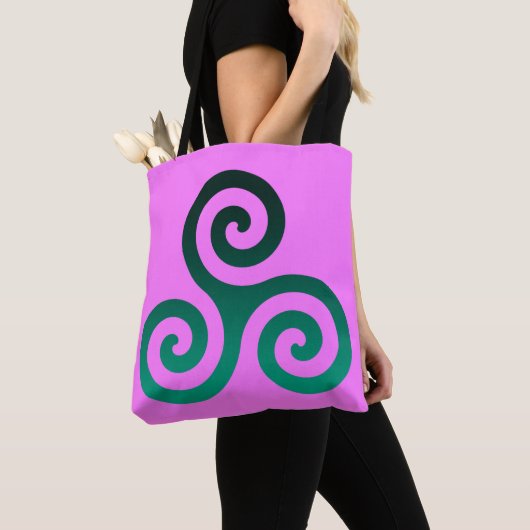 Green Triskele Fuchsia Pink Tasche (Von Nahem)