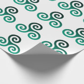 Green Triskele Geschenkpapier (Ecke)