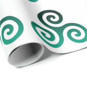 Green Triskele Geschenkpapier (Rolleneckpunkt)