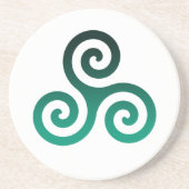 Green Triskele Getränkeuntersetzer (Vorne)