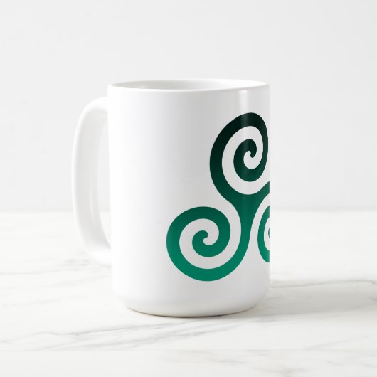 Green Triskele Kaffeetasse (Vorderseite Links)