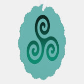 Green Triskele Mint Ornament Karte (Rechts)