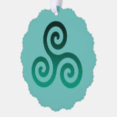 Green Triskele Mint Ornament Karte (Links)