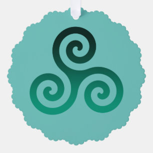 Green Triskele Mint Ornament Karte