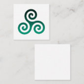 Green Triskele Mitteilungskarte (Vorne/Hinten)