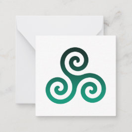 Green Triskele Mitteilungskarte