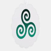 Green Triskele Ornament Karte (Rechts)
