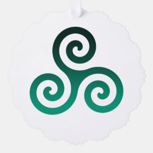 Green Triskele Ornament Karte