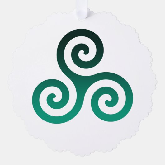 Green Triskele Ornament Karte (Vorderseite)