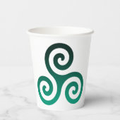 Green Triskele Pappbecher (Rückseite)