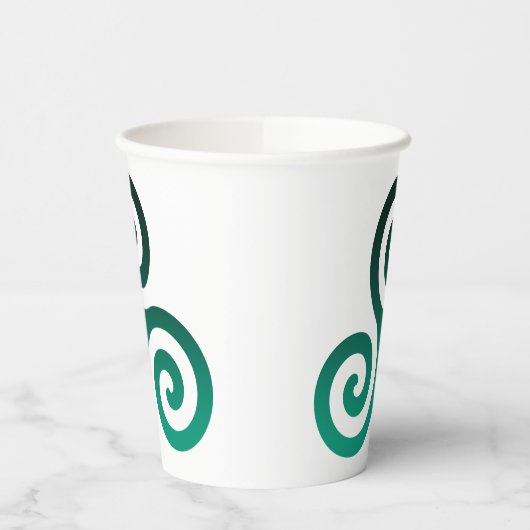 Green Triskele Pappbecher (Links)