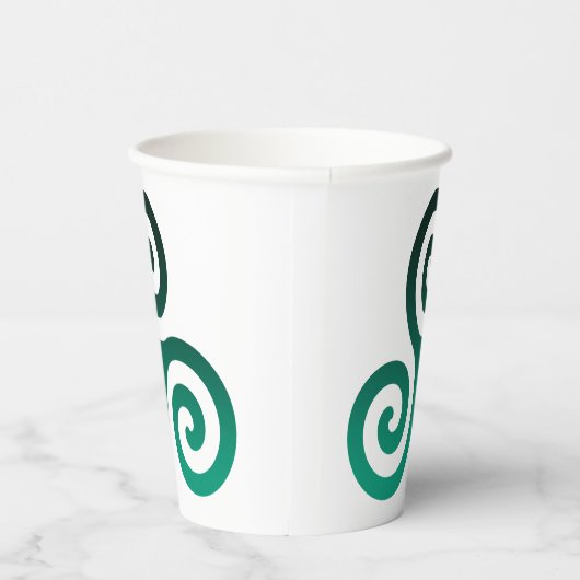 Green Triskele Pappbecher (Rechts)
