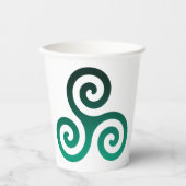 Green Triskele Pappbecher (Vorderseite)