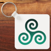 Green Triskele Schlüsselanhänger (Vorderseite)