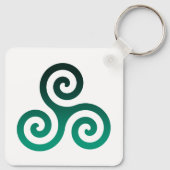 Green Triskele Schlüsselanhänger (Rückseite)