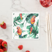 Green Tropical Blätter & Birds Summer Party Serviette (Beispiel)