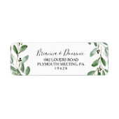 Green Tropical Eucalyptus Return Address Label (Vorne)