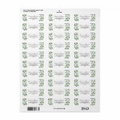 Green Tropical Eucalyptus Return Address Label (Vorne)