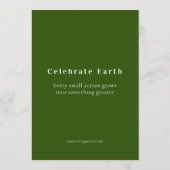 Green tropical garden, Earth Day Card (Rückseite)