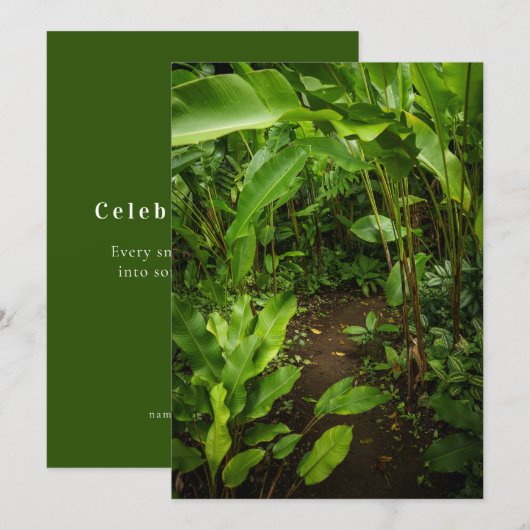 Green tropical garden, Earth Day Card (Vorne/Hinten)