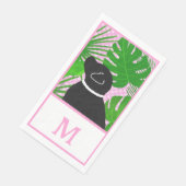 Green Tropical Island Black Dog Gästetücher Serviette (Ecke)