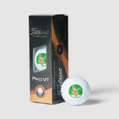 Green Tropical Island Yellow Dog Golf Ball (Verpackung)