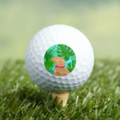 Green Tropical Island Yellow Dog Golf Balls Golfball (Insitu T-Shirt)