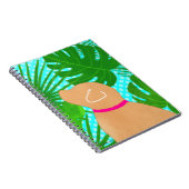 Green Tropical Island Yellow Dog Notebook Notizblock (Rechte Seite)