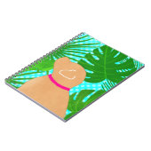 Green Tropical Island Yellow Dog Notebook Notizblock (Linke Seite)