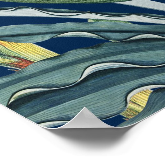 Green Tropical Jungle Banana Tree Strelitzia Poster (Ecke)