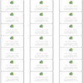 Green Tropical Leaf Guest Envelope Address Labels (Vorderseite)