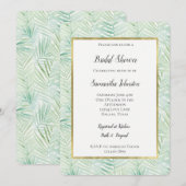 Green Tropical Leaves Aloha Bridal Shower Einladung (Vorne/Hinten)