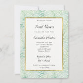 Green Tropical Leaves Aloha Bridal Shower Einladung (Vorderseite)