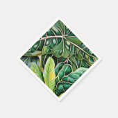 Green Tropical Leaves Housewarming Gift Serviette (Ecke)