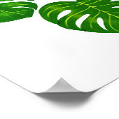 Green Tropical Monstera Blätter Art Print Poster (Ecke)
