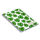 Green Tropical Monstera Blätter Muster Notizblock (Rechte Seite)