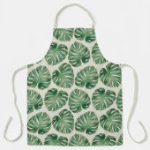 Green Tropical Monstera Blätter Muster Schürze (Vorderseite)