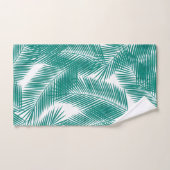 Green Tropical Palm Blätter Muster Badhandtuch Set (Handtuch)