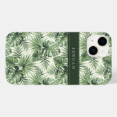 Green Tropical Palm Blätter Muster Case-Mate iPhone Hülle (Rückseite (Horizontal))
