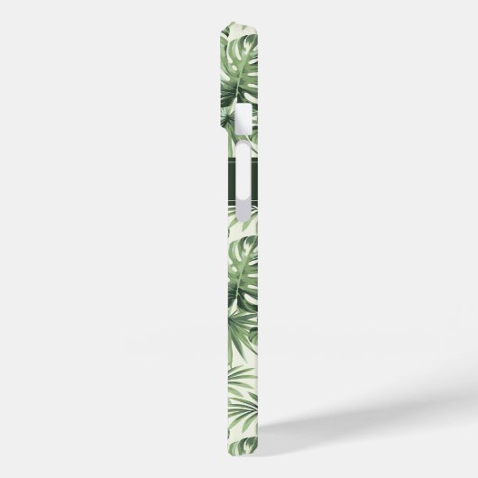Green Tropical Palm Blätter Muster Case-Mate iPhone Hülle (Rückseite / Links)