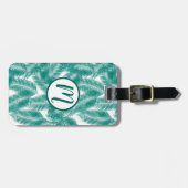 Green Tropical Palm Blätter Muster Gepäckanhänger (Vorderseite horizontal)
