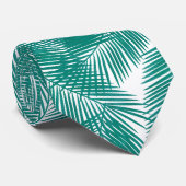 Green Tropical Palm Blätter Muster Krawatte (Gerollt)