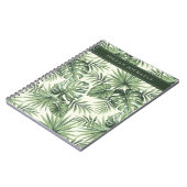 Green Tropical Palm Blätter Muster Notizblock (Linke Seite)