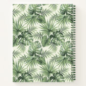 Green Tropical Palm Blätter Muster Notizblock (Rückseite)