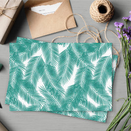 Green Tropical Palm Blätter Muster Seidenpapier