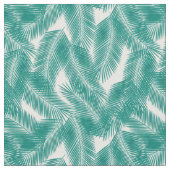 Green Tropical Palm Blätter Muster Stoff (Nahaufnahme)