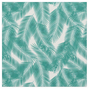 Green Tropical Palm Blätter Muster Stoff