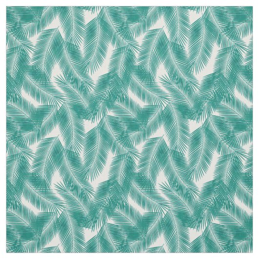 Green Tropical Palm Blätter Muster Stoff (Muster)