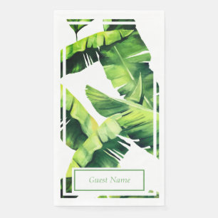 Green Tropical Palm Blätter Papier Handtücher Serviette