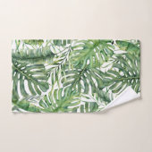 Green Tropical Palm Blätter Sommerinsel Breeze Badhandtuch Set (Handtuch)